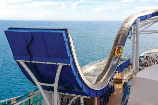 princess cruise ship with waterslide